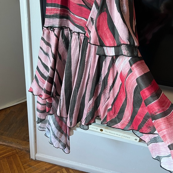 Aje asymmetrical dress - pink pattern - size 8 - Picture 6 of 10